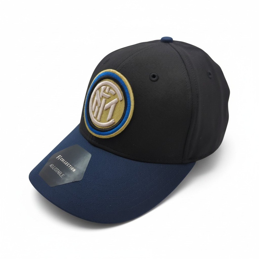 Inter Milan Fi Collection Snapback Hat Black Blue Adjustable Soccer Cap NEW